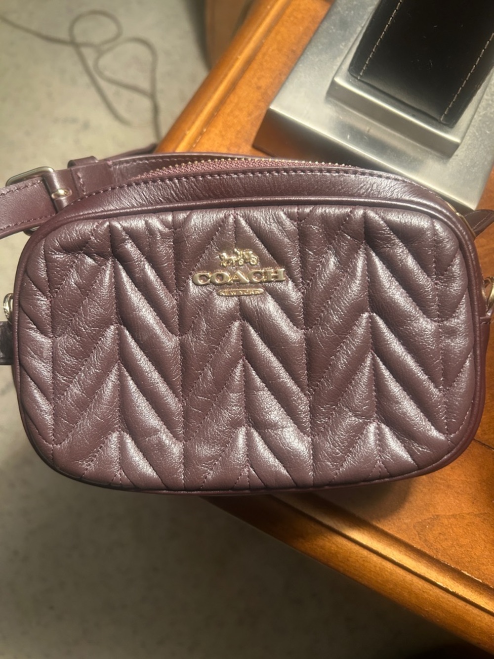Coach Quilted Leather Belt Bag OR Crossbody in Chestnut Brown
